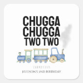 Chugga Chugga Twee | Verjaardag | Favoriete Sticke Vierkante Sticker (Voorkant)