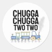 Chugga Chugga Twee | Verjaardag | Stickers begunst (Voorkant)