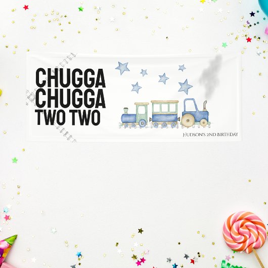 Chugga Chugga Twee | Verjaardag | Vinyl banner