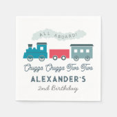Chugga Chugga Two Train Blue Boy 2de verjaardag Servet (Voorkant)