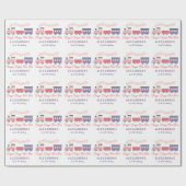 Chugga Chugga Two Train Pink Girl 2e verjaardag Cadeaupapier (Vlak)