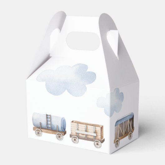 Chugga Chugga Two Two Train Birthday Favor box Bedankdoosjes (Achterkant)