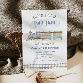Chugga Chugga Two Two Train Second Birthday Invite Kaart