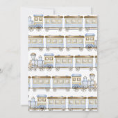 Chugga Chugga Two Two Train Second Birthday Invite Kaart (Achterkant)