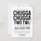 Chugga Chugga Two Two | Trein Kinderen Verjaardag Bedankkaart (Voorkant)