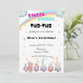 Chugga Chugga Two Two trein verjaardagsuitnodiging Kaart (Staand voorkant)