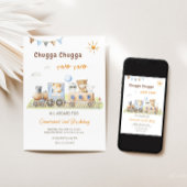 Chugga Chugga Two Two Verjaardag Trein Uitnodiging