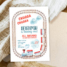 Chugga Trein Choo Jongen Rood Blauw Verjaardagsrai