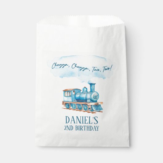 Chugga Twee Choo Choo Trein 2e verjaardagsfeestje Bedankzakje (Voorkant)