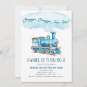 Chugga Twee Choo Choo Trein 2e verjaardagsfeestje Kaart (Voorkant)