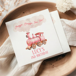 Chugga Twee Choo Choo Trein 2e verjaardagsfeestje Servet