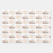 Chugga twee trein tweede verjaardag inpakpapier vel (Voorkant 3)