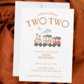 Chugga twee trein tweede verjaardag kaart