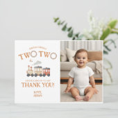 Chugga Twee Trein Verjaardag Dankjewel Kaart (Staand voorkant)