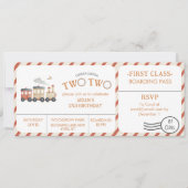 Chugga twee treinkaartjes tweede verjaardag kaart (Voorkant)