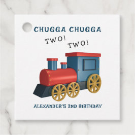 Chugga Two Two Trein Tweede Verjaardag Bedankjes Labels