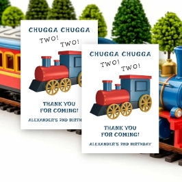 Chugga Two Two Trein Tweede Verjaardag Bedankkaart