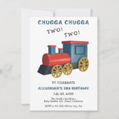 Chugga Two Two Trein Tweede Verjaardag Kaart (Voorkant)