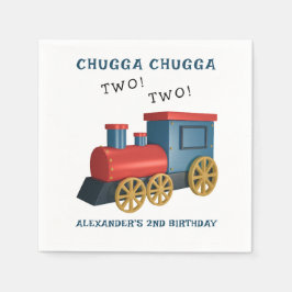 Chugga Two Two Trein Tweede Verjaardag Servet