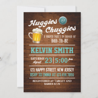 Chuggies & Huggies Baby shower Uitnodiging