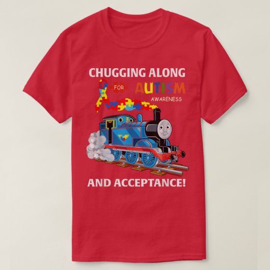 Chugging Along Autism Awareness And Acceptance Aut T-shirt (Design voorkant)