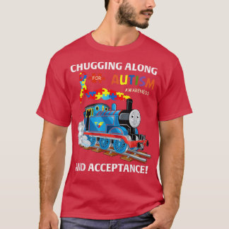 Chugging Along Autism Awareness And Acceptance Aut T-shirt