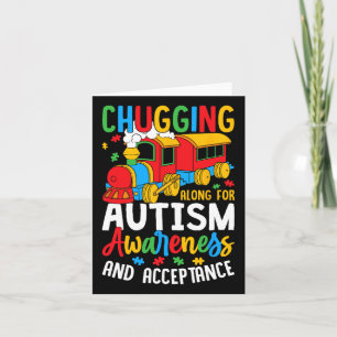 Chugging mee voor autisme bewustzijn acceptatietra kaart