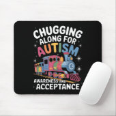 Chugging mee voor autisme bewustzijn acceptatietra muismat (Met muis)