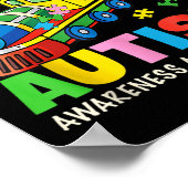Chugging mee voor autisme bewustzijn acceptatietra poster (Hoek)