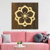 Chuinyaekikyo Japans Kamon Cherry Blossom Wood Canvas Afdruk (Insitu (Woonkamer))