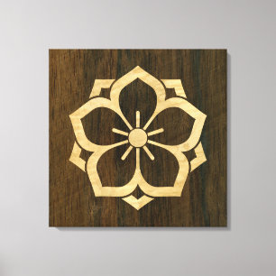 Chuinyaekikyo Japans Kamon Cherry Blossom Wood Canvas Afdruk