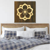 Chuinyaekikyo Japans Kamon Cherry Blossom Wood Canvas Afdruk (Insitu (Slaapkamer))