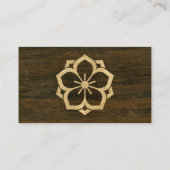 Chuinyaekikyo Japans Kamon Cherry Blossom Wood Visitekaartje (Achterkant)