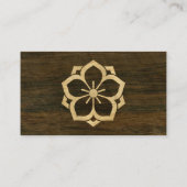 Chuinyaekikyo Japans Kamon Cherry Blossom Wood Visitekaartje (Achterkant)