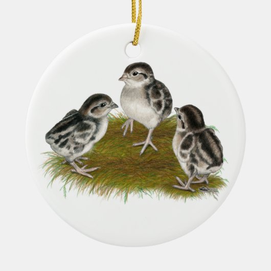Chukar Partridge Chicken Keramisch Ornament (Voorkant)