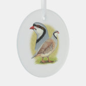 Chukar Partridge Combo Glas Ornament (Voorkant Rechts)