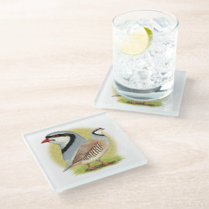 Chukar Partridge Combo Glazen Onderzetter