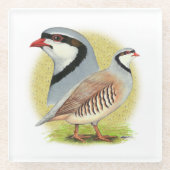 Chukar Partridge Combo Glazen Onderzetter (Voorkant)