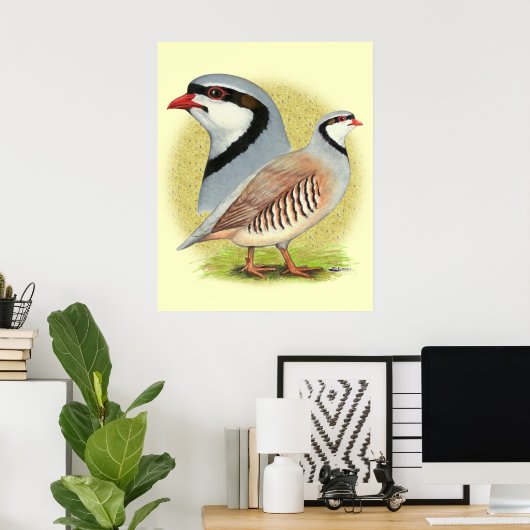 Chukar Partridge Combo Poster (Thuiskantoor)