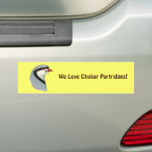 Chukar: Partridge Head Bumpersticker (Op auto)