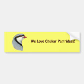 Chukar: Partridge Head Bumpersticker (Voorkant)