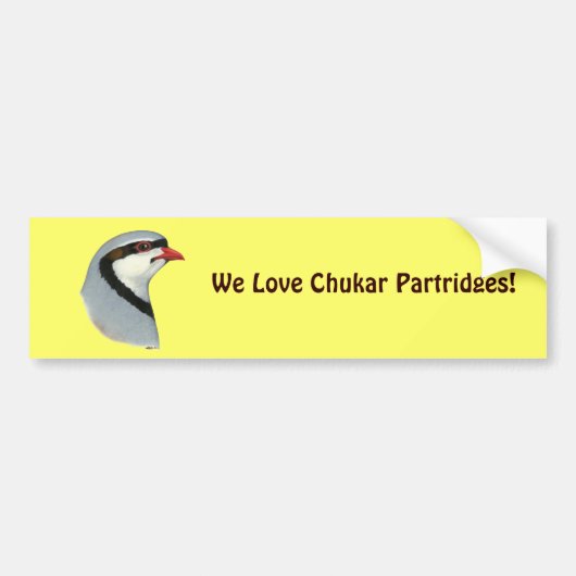 Chukar: Partridge Head Bumpersticker (Voorkant)