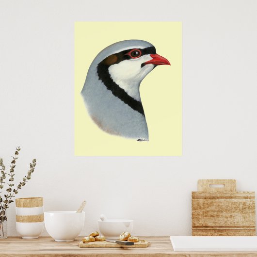 Chukar: Partridge Head Poster (Keuken)