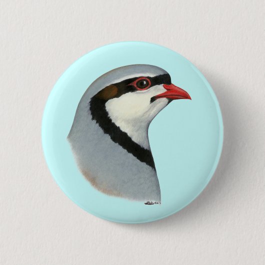 Chukar: Partridge Head Ronde Button 5,7 Cm (Voorkant)