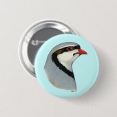 Chukar: Partridge Head Ronde Button 5,7 Cm (Voorkant /achterkant)