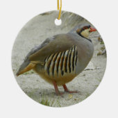 Chukar Partridge Keramisch Ornament (Voorkant)