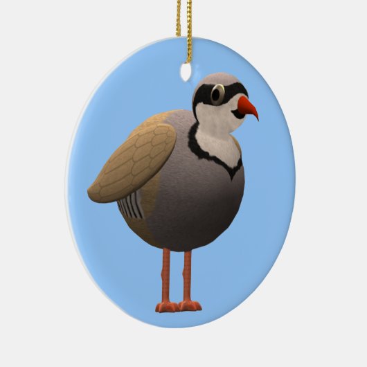 Chukar Partridge Keramisch Ornament (Rechts)