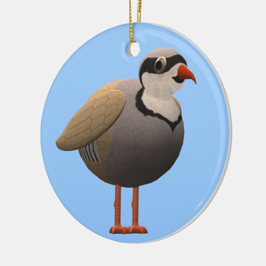 Chukar Partridge Keramisch Ornament (Links)