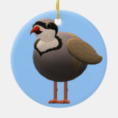 Chukar Partridge Keramisch Ornament (Achterkant)