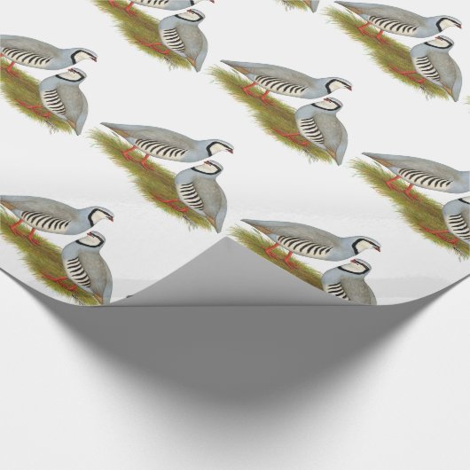 Chukar Partridge Pair Cadeaupapier (Hoek)